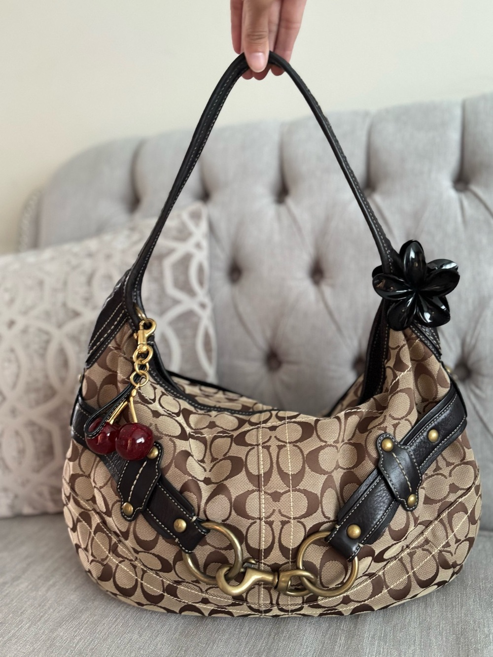 Coach Signature Jacquard Ergo XL Hobo Bag